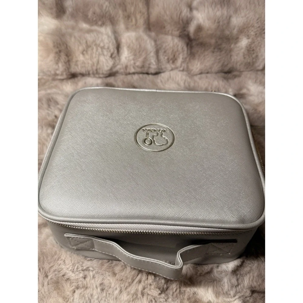 MOMIRA Large Cosmetic Train Case with Mult Setting Light Mirror Organizer